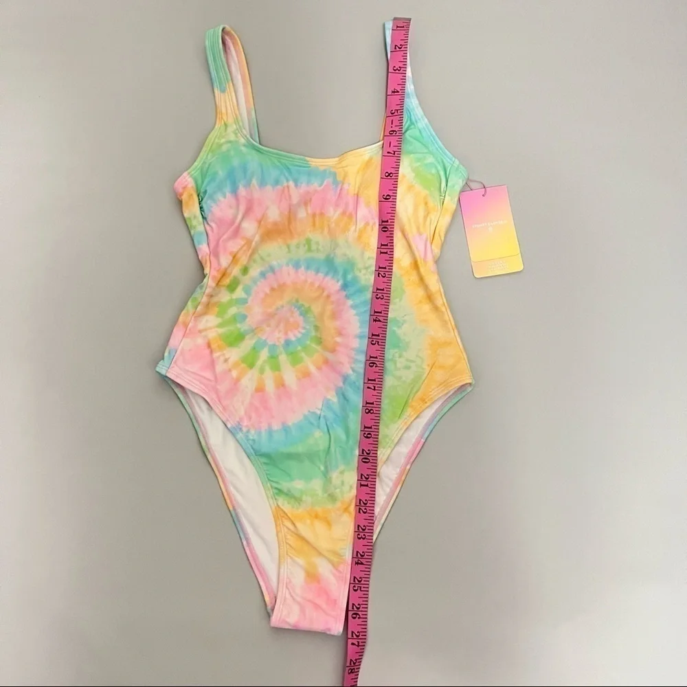 STONEY Clover Lane X Target Tie Dye Cheeky High Leg One Piece Swim Suit XXS - Picture 10 of 12